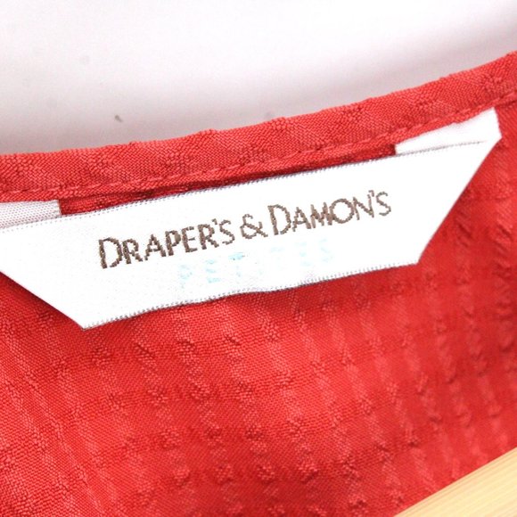 Drapers & Damons Blouse Top Womens Petite Pink Sleeveless Lightweight Sz PM - Picture 5 of 9